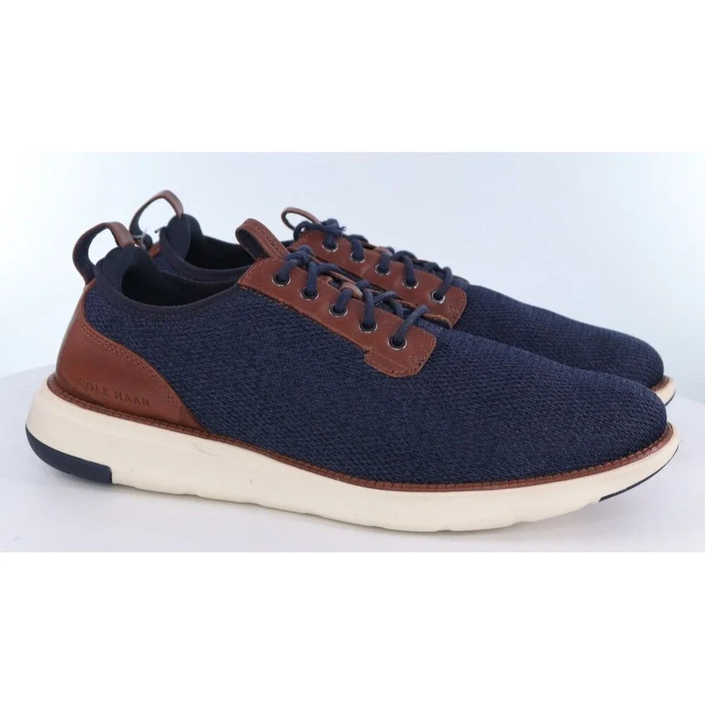 Cole Haan Grand Atlantic Men's Knit Oxfords Casual Shoes Size 12 M Blue C38502